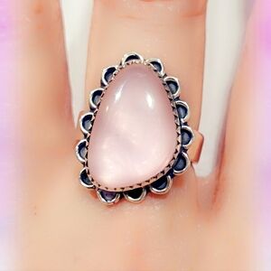 Pink Cubic Zirconia Sterling Gemstone Ring